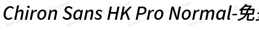 Chiron Sans HK Pro Normal字体转换